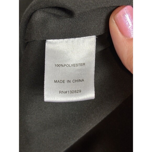 Superdown Lena Mini Dress Black Shiny Medium Adjustable Straps Drape Neck - Picture 6 of 16